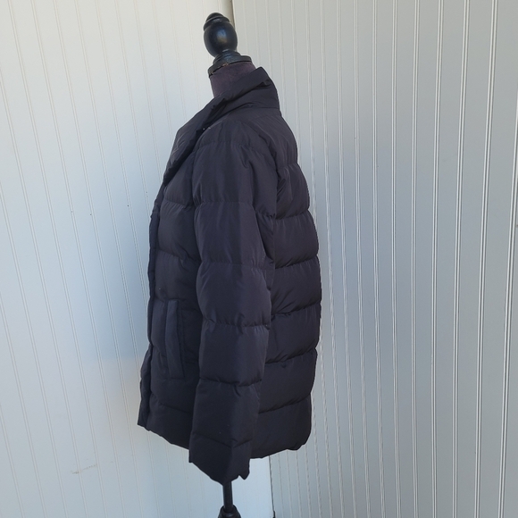 J Jill Women's Black Quilted 80% Down Puffer Coat Jacket Snap Sz XS - Picture 7 of 13